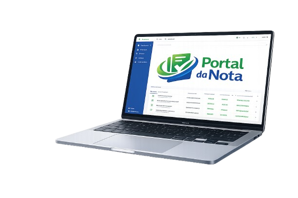 Portal da Nota em notebook - dashboard